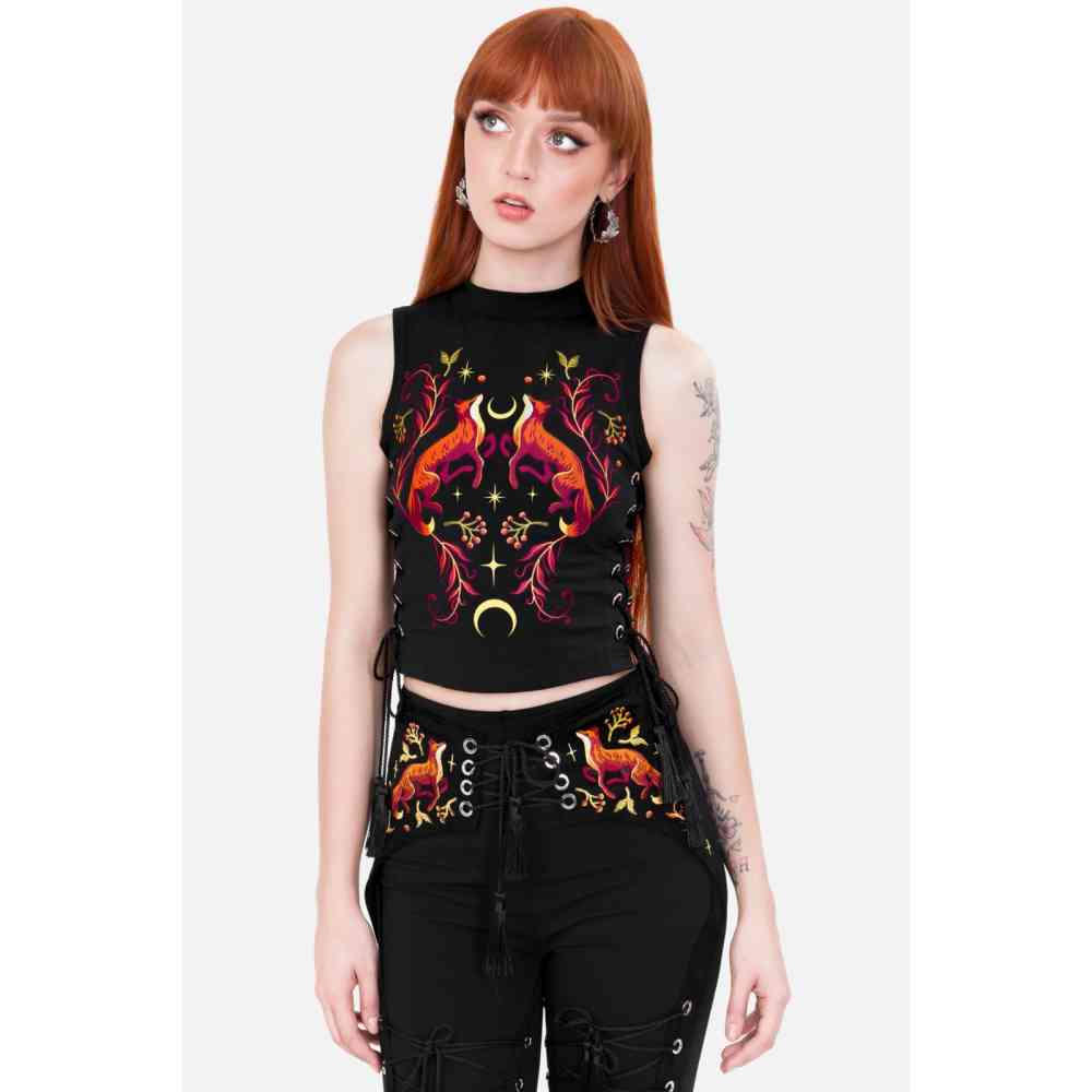 Restyle - Amber moon Top - Zwart